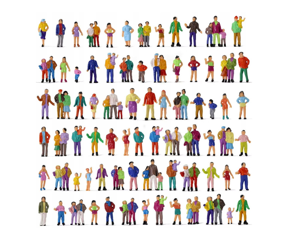 Ludziki postacie figurki H0 PREMIUM - 100 sztuk