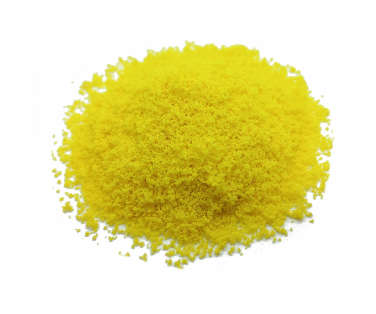 Posypka, kwiatki, krzaczki - żółty