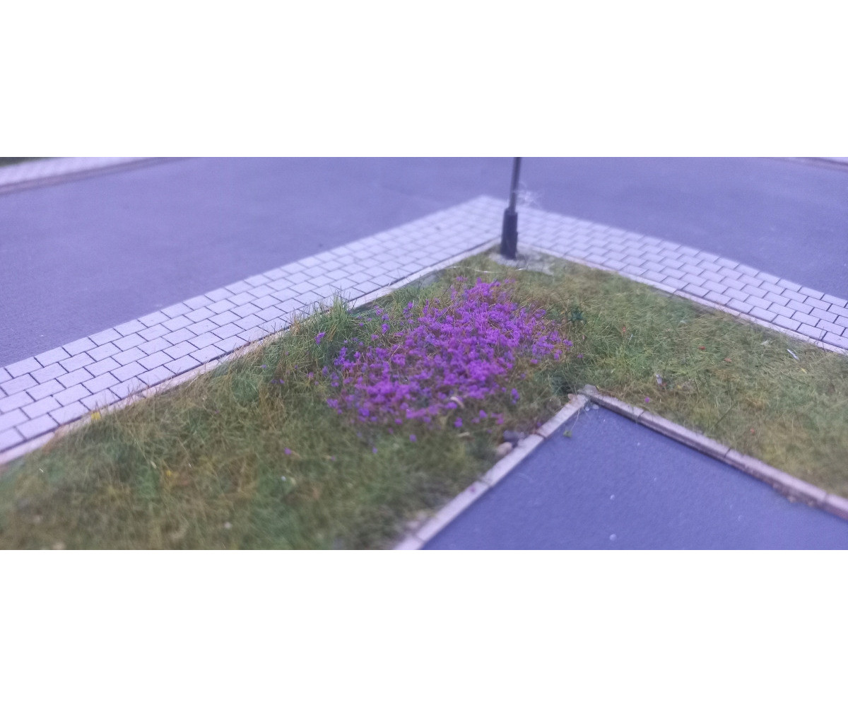 Posypka, kwiatki, krzaczki - fioletowy