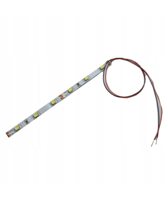 Pasek LED 12v biały zimny - 6 diod, szer. 5mm, oświetlenie budynków