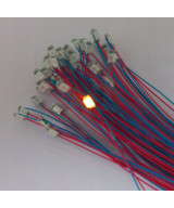 Dioda LED 1206 3v z przewodami 30cm - żółta