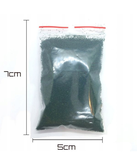 Posypka, mech, krzaczki - ciemna zieleń