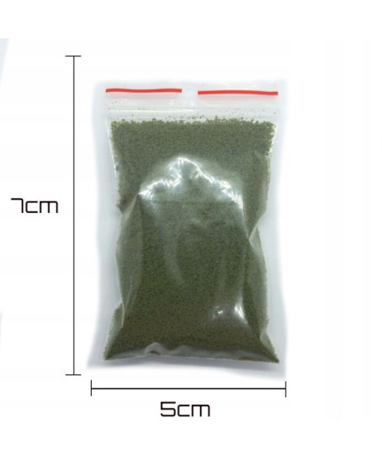 Posypka, mech, krzaczki - oliwkowa zieleń