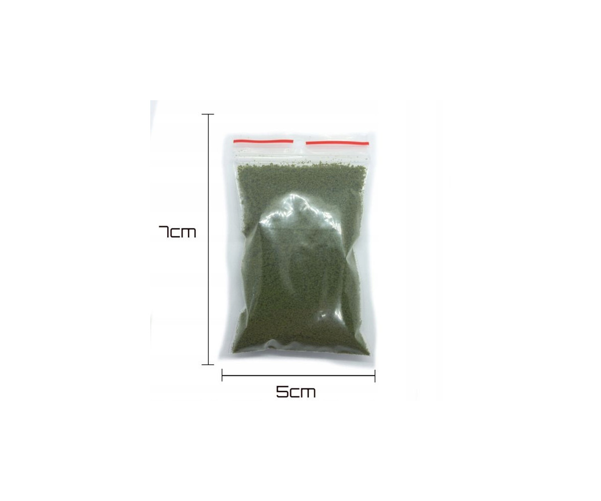 Posypka, mech, krzaczki - oliwkowa zieleń