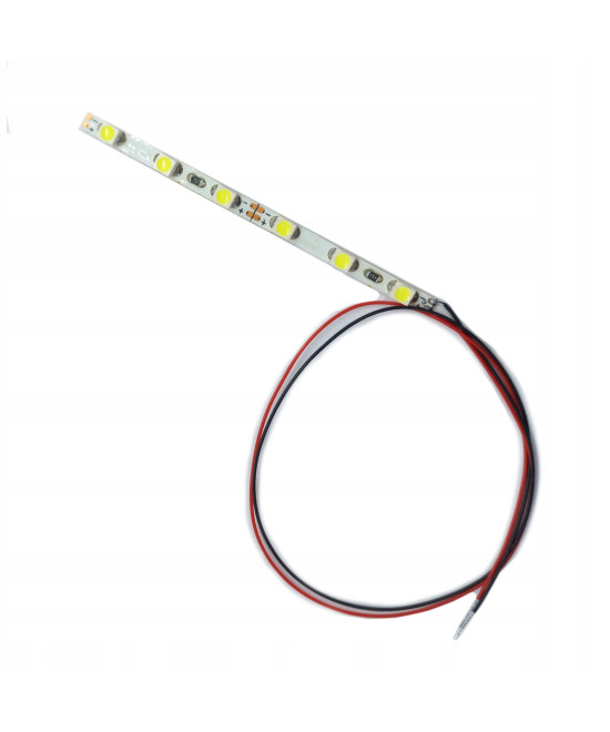 Pasek LED 12v biały zimny - 6 diod, szer. 3mm, oświetlenie budynków