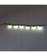 Pasek LED 12v biały zimny - 6 diod, szer. 3mm, oświetlenie budynków