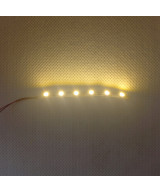 Pasek LED 12v biały ciepły - 6 diod, szer. 3mm, oświetlenie budynków