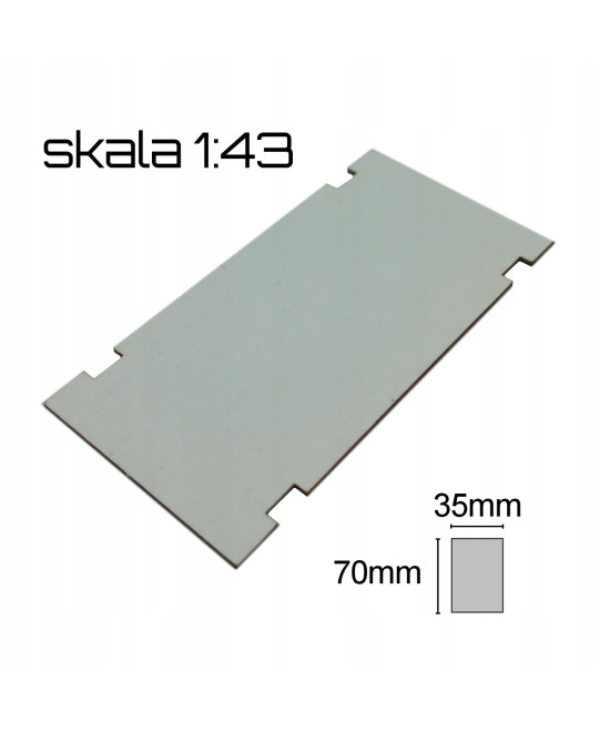 Płyty betonowe skala 1:43 70mm x 35mm, 10 sztuk, z tektury