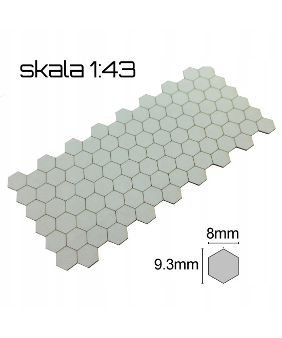 Trylinka skala 1:43 114mm x 52mm - 2 sztuki, chodnik droga