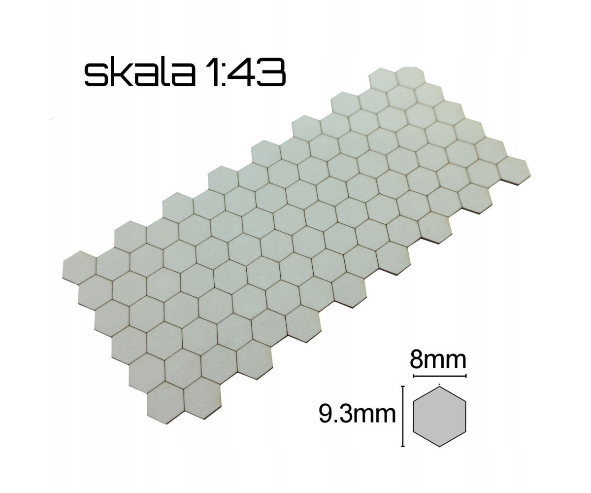 Trylinka skala 1:43 114mm x 52mm - 2 sztuki, chodnik droga