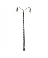 Latarnia dwuramienna H0 biała ciepła na maszcie