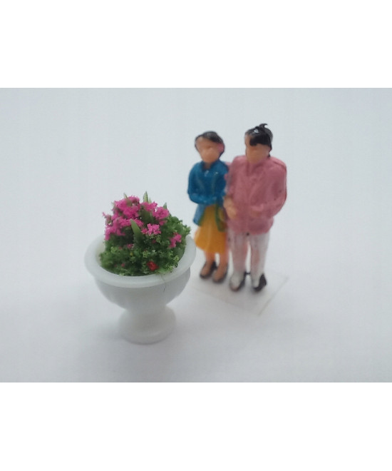 Kwiaty na makietę - 24 sztuki, 6 kolorów