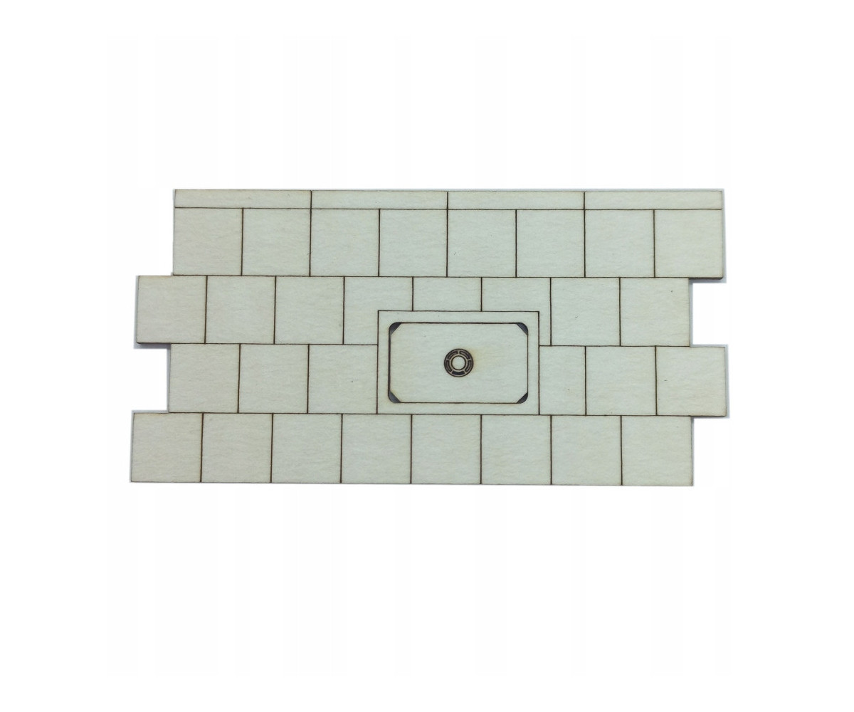 Chodnik H0 płyty 50cm + studzienka kablowa typ 2