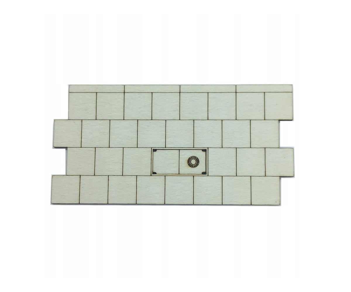 Chodnik H0 płyty 50cm + studzienka kablowa typ 1