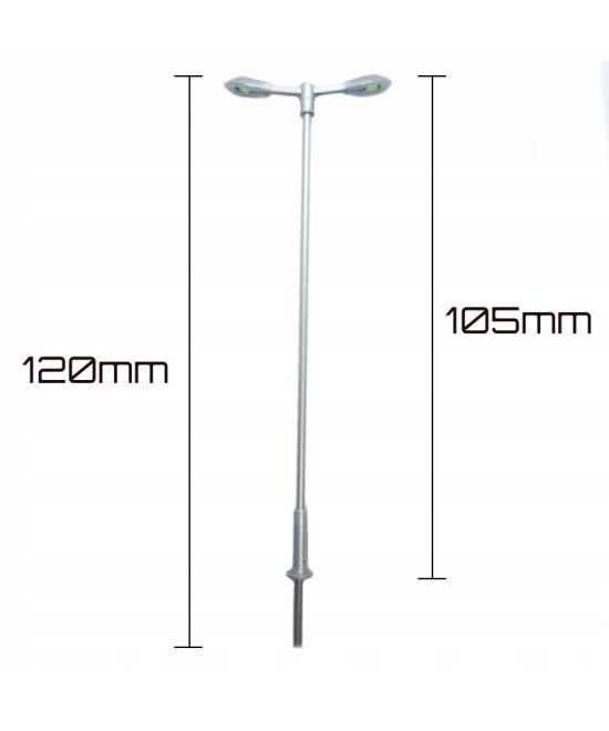 Latarnia dwuramienna biała zimna H0 typ 4