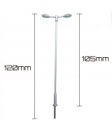 Latarnia dwuramienna biała zimna H0 typ 4