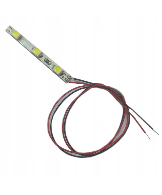 Pasek LED 12v biały zimny - 3 diody, 3mm, oświetlenie peronów, budynków