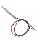 Pasek LED 12v biały zimny - 3 diody, 3mm, oświetlenie peronów, budynków