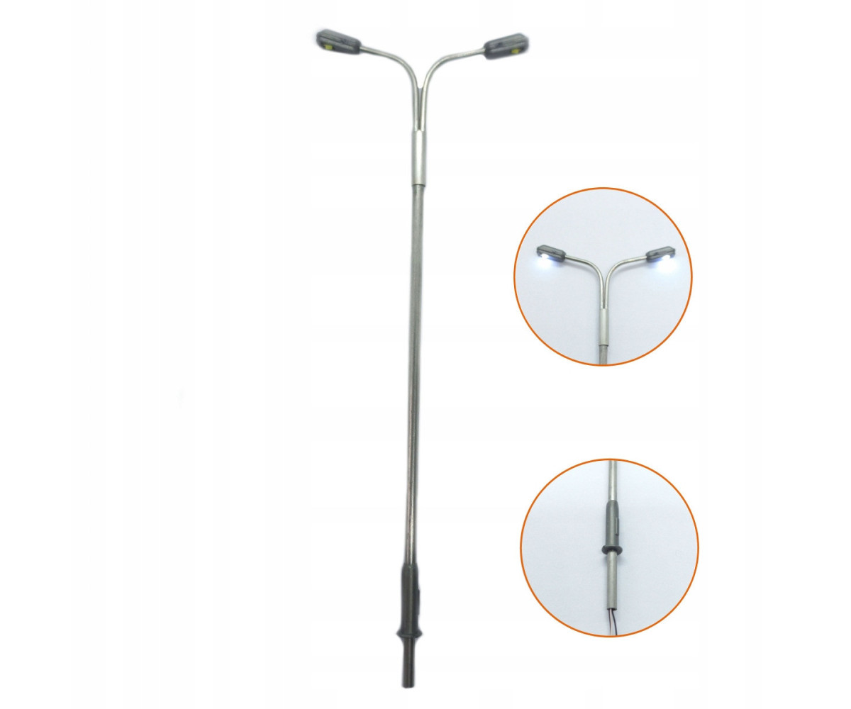 Latarnia lampa Led dwuramienna biała zimna H0 typ 2