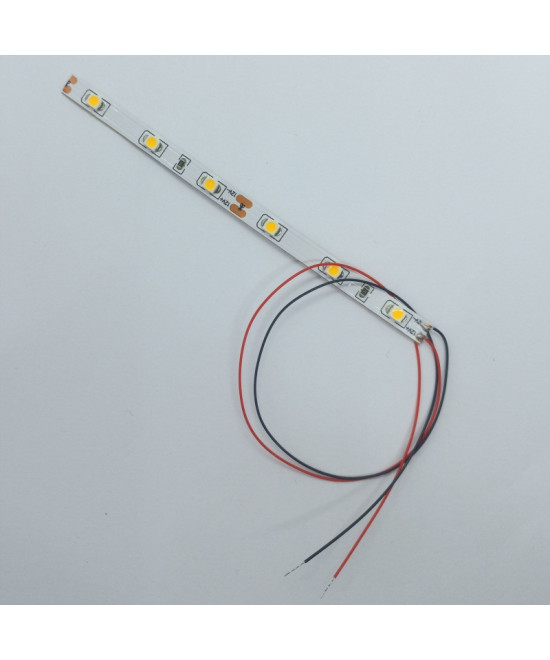 Pasek LED 12v biały ciepły - 6 diod, szer. 5mm, oświetlenie budynków
