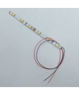 Pasek LED 12v biały ciepły - 6 diod, szer. 5mm, oświetlenie budynków