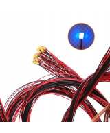 Dioda LED 1206 3v z przewodami 30cm - niebieska