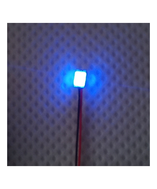 Dioda LED 1206 3v z przewodami 30cm - niebieska