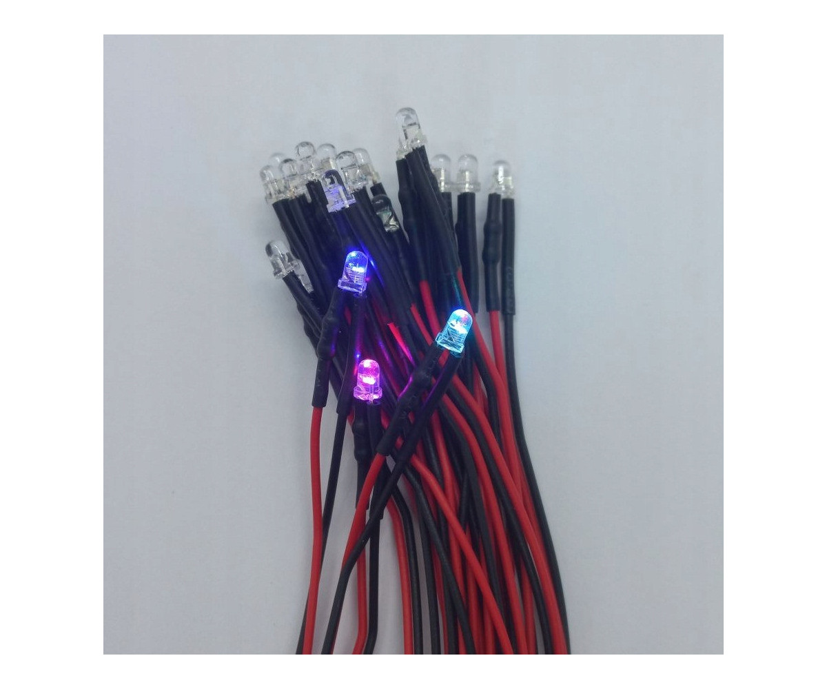 Dioda LED 3mm 12v RGB szybka
