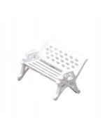 Ławka H0 na makietę, do parku, na perony, biała