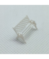 Ławka H0 na makietę, do parku, na perony, biała