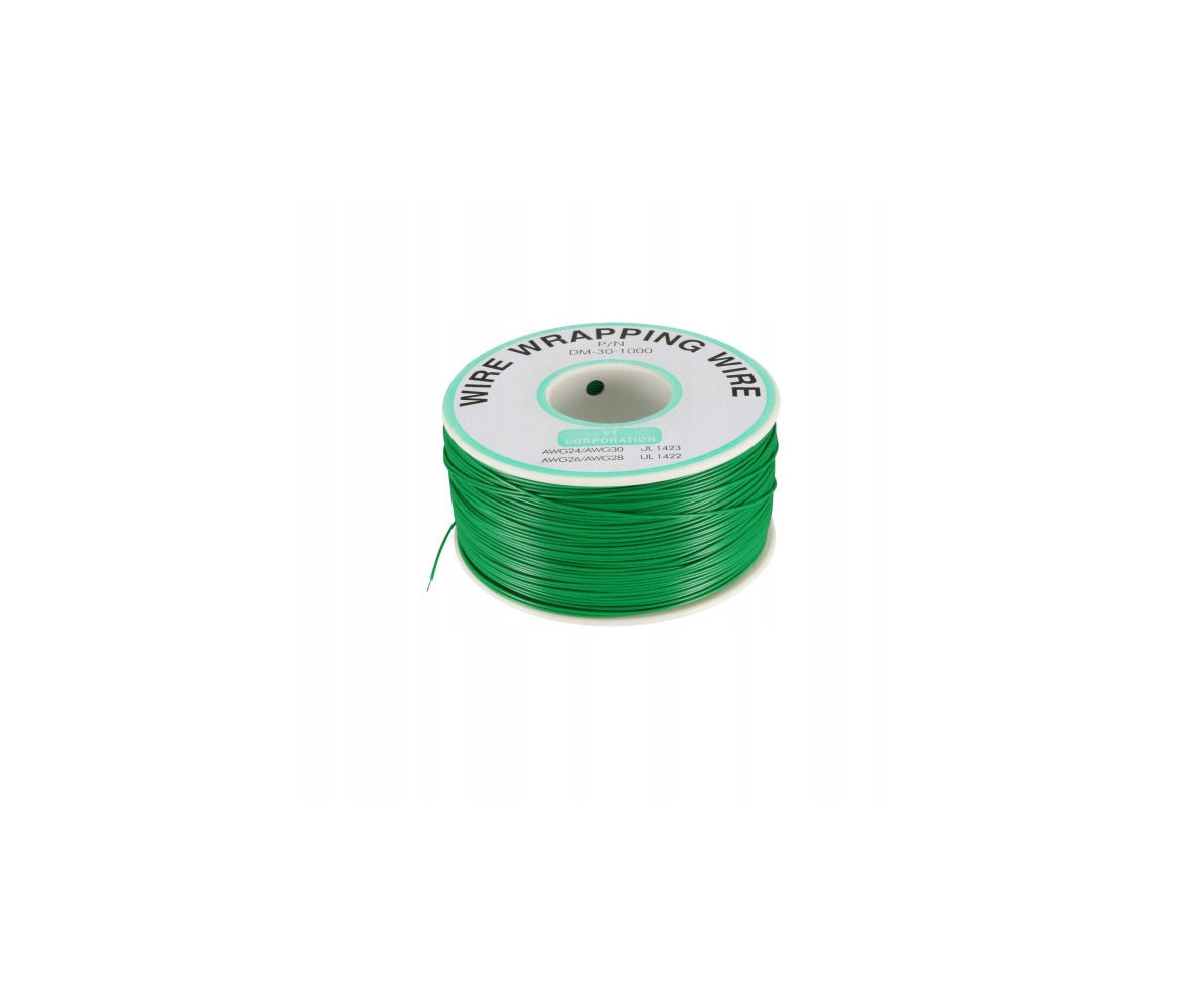 Przewód typu Kynar zielony 0,24mm, długość 5m
