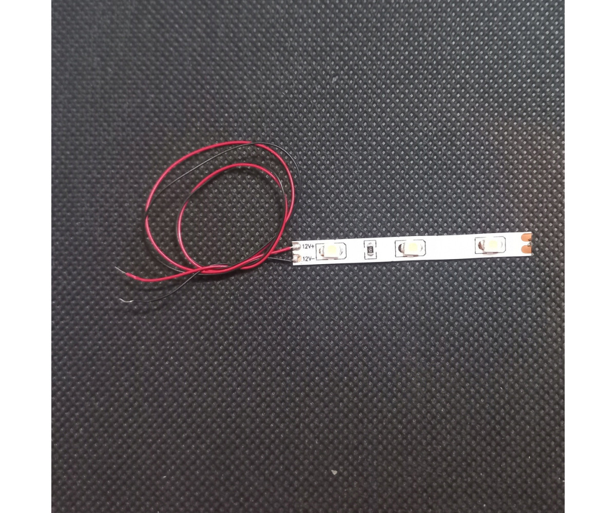 Pasek LED 12v biały ciepły - 3 diody, 5mm, oświetlenie budynków, peronów