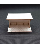 Przystanek autobusowy H0, wiata typ 3 chodnik 35x35cm