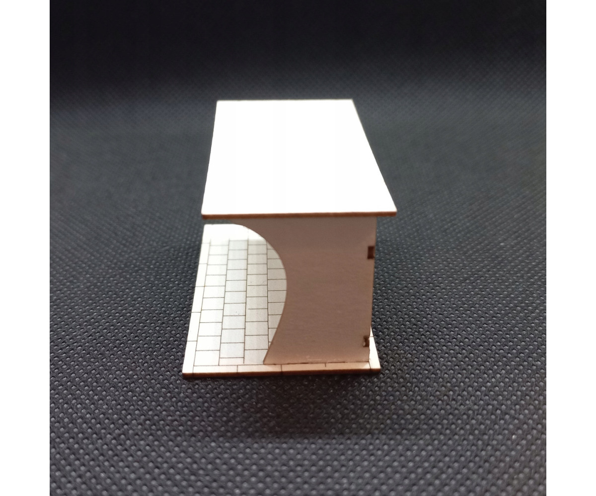 Przystanek autobusowy H0, wiata typ 3 chodnik 35x35cm