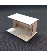 Przystanek autobusowy H0, wiata typ 2 chodnik 50x50cm