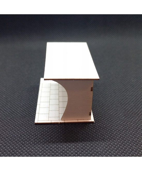 Przystanek autobusowy H0, wiata typ 2 chodnik 50x50cm