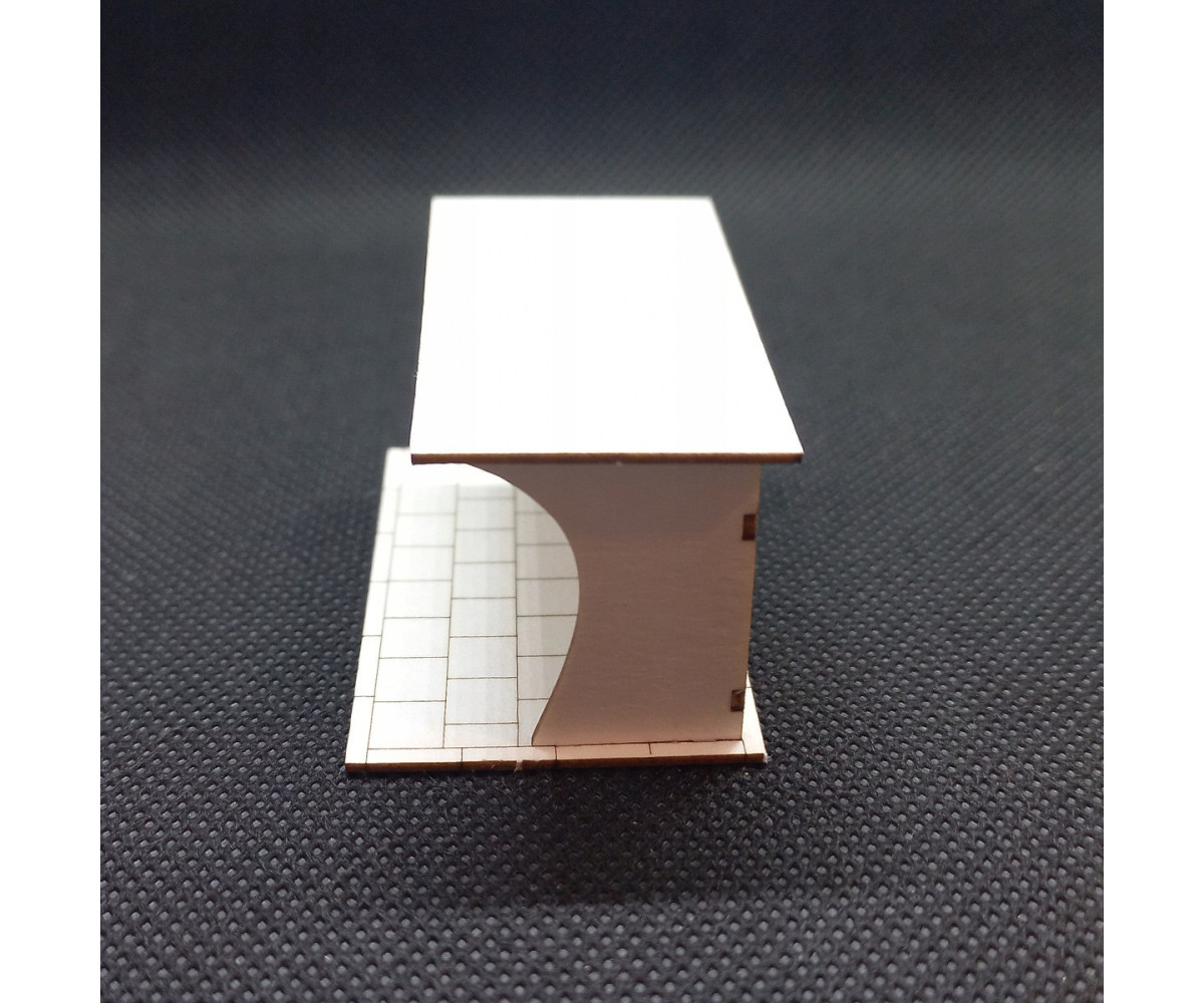 Przystanek autobusowy H0, wiata typ 2 chodnik 50x50cm