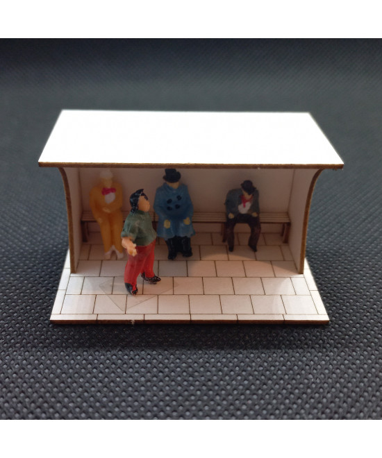 Przystanek autobusowy H0, wiata typ 2 chodnik 50x50cm