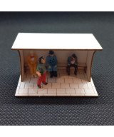 Przystanek autobusowy H0, wiata typ 2 chodnik 50x50cm