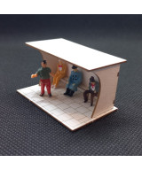 Przystanek autobusowy H0, wiata typ 2 chodnik 50x50cm