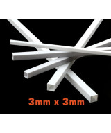 Profil ABS kwadrat 3mm x 3mm pusty (3szt x 15cm)