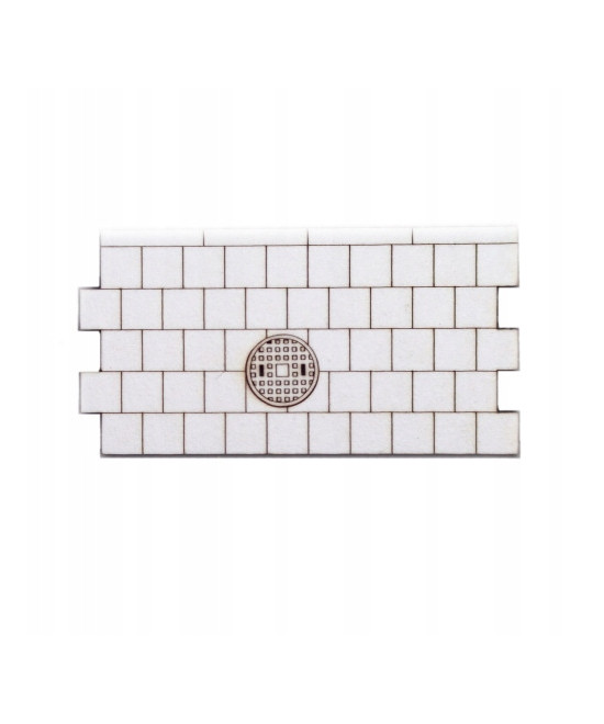 Chodnik H0 42mm x 21.7mm +studzienka kanalizacyjna