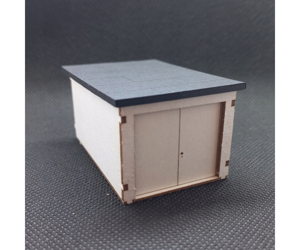 Garaż H0 + drzwi zamknięte