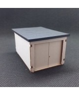 Garaż H0 + drzwi zamknięte