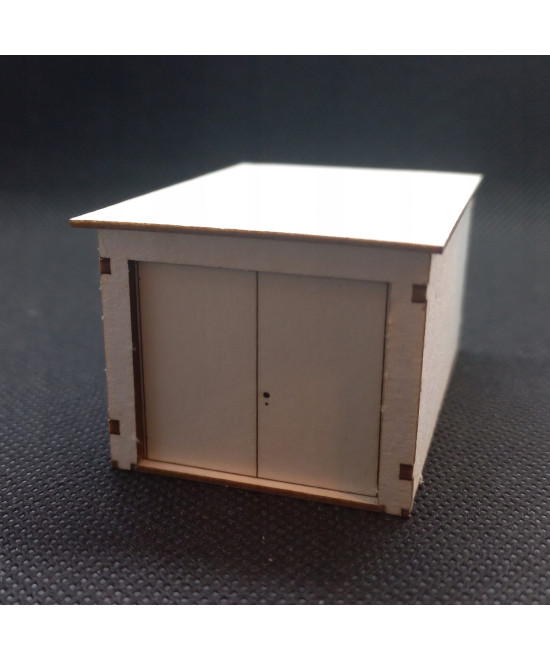 Garaż H0 + drzwi zamknięte