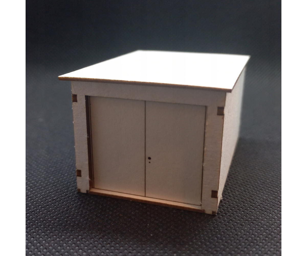 Garaż H0 + drzwi zamknięte