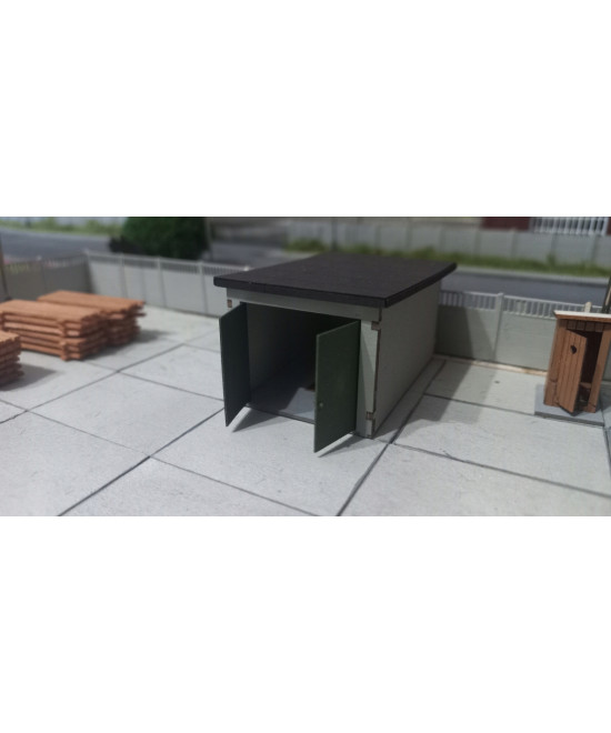 Garaż H0 + drzwi zamknięte