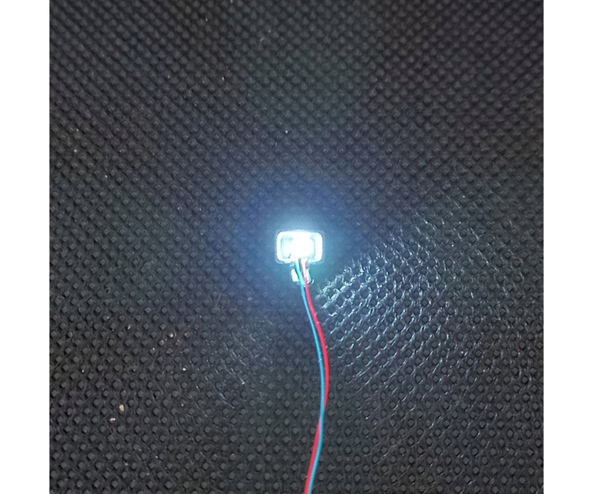 Reflektor, lampa led H0 biała zimna + rezystor