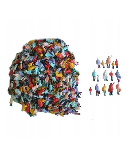 Ludziki, postacie, figurki H0, stojące - 100 sztuk