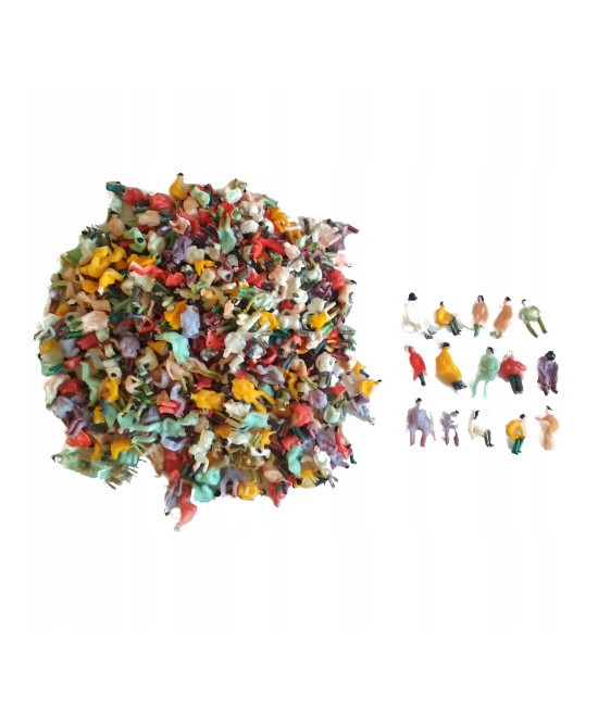 Ludziki, postacie, figurki H0 siedzące - 100 sztuk